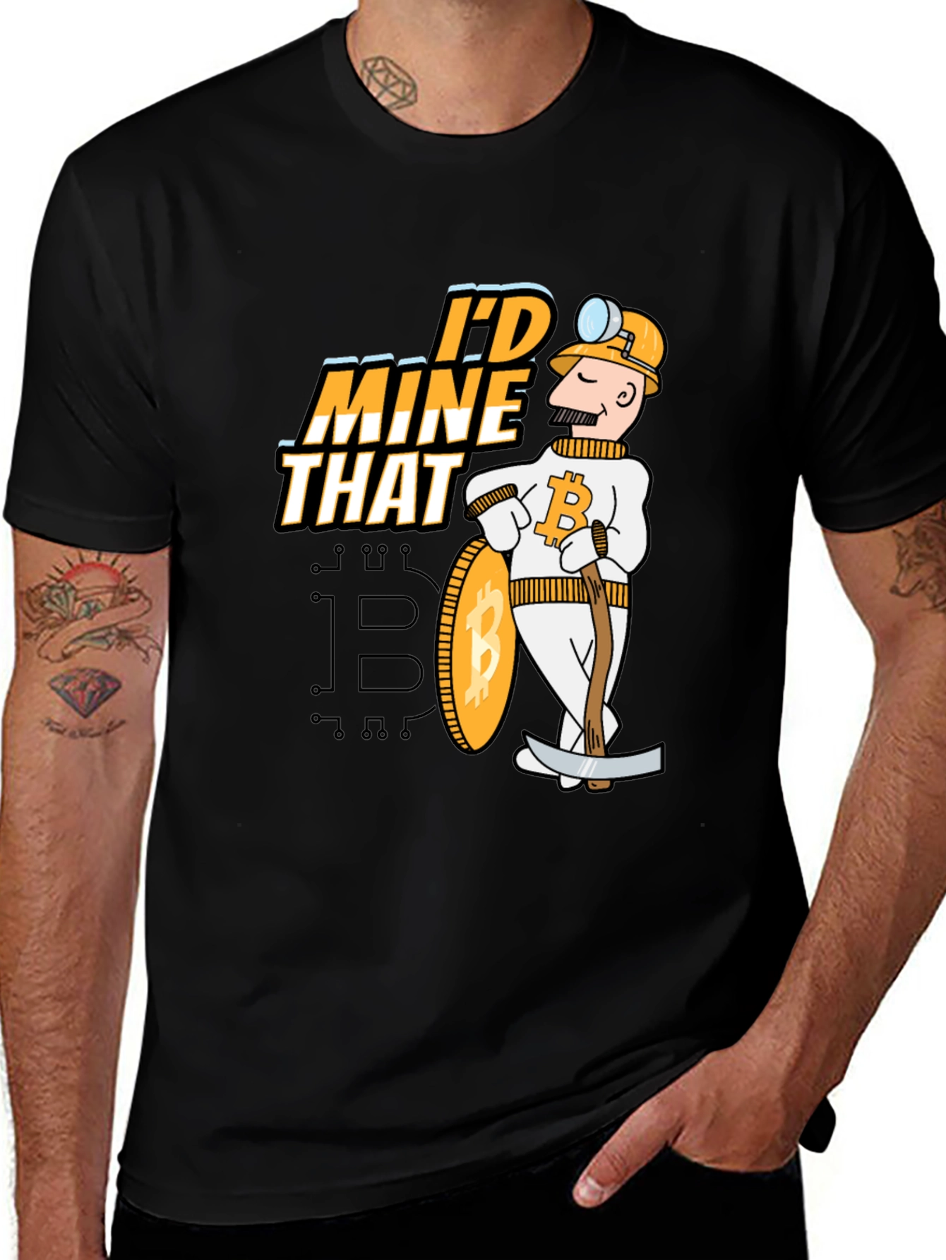 Camiseta Bitcoin Id Mine That para Mineros de Criptomonedas