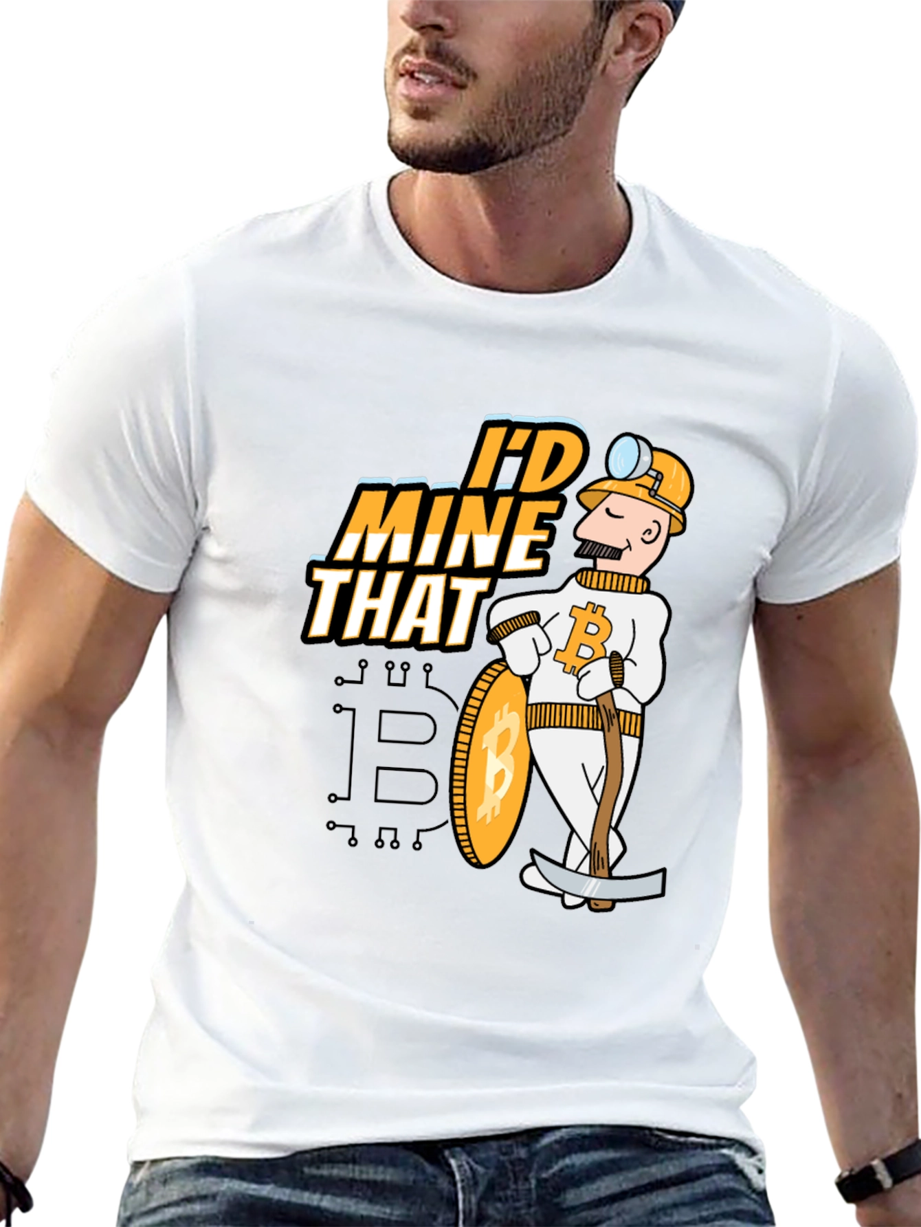 Camiseta Bitcoin Id Mine That para Mineros de Criptomonedas
