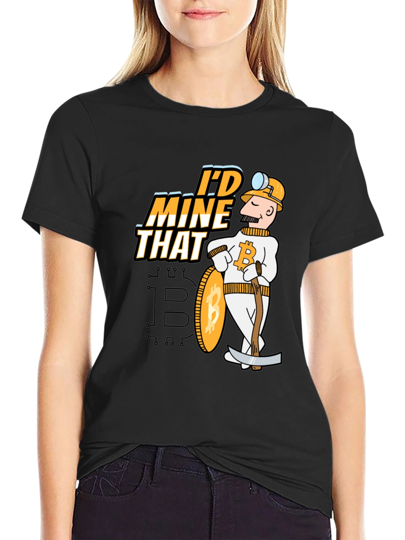 Camiseta Bitcoin Id Mine That para Mineros de Criptomonedas