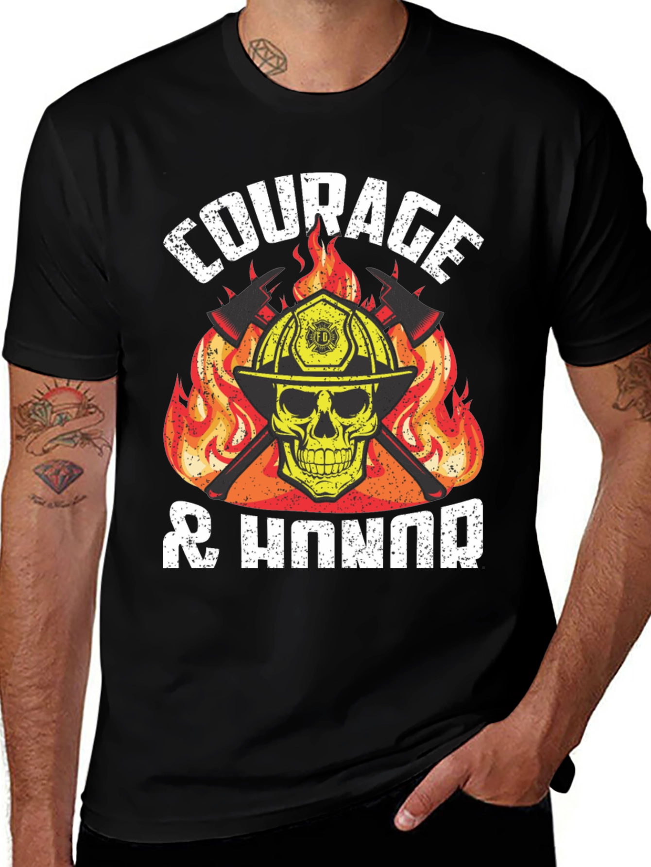 Camiseta Bombero: Coraje y Honor