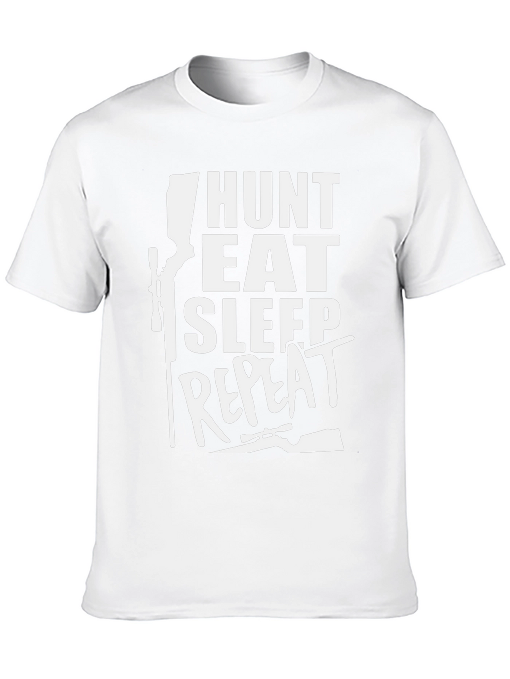 Camiseta Negra Cazar Comer Dormir Repetir