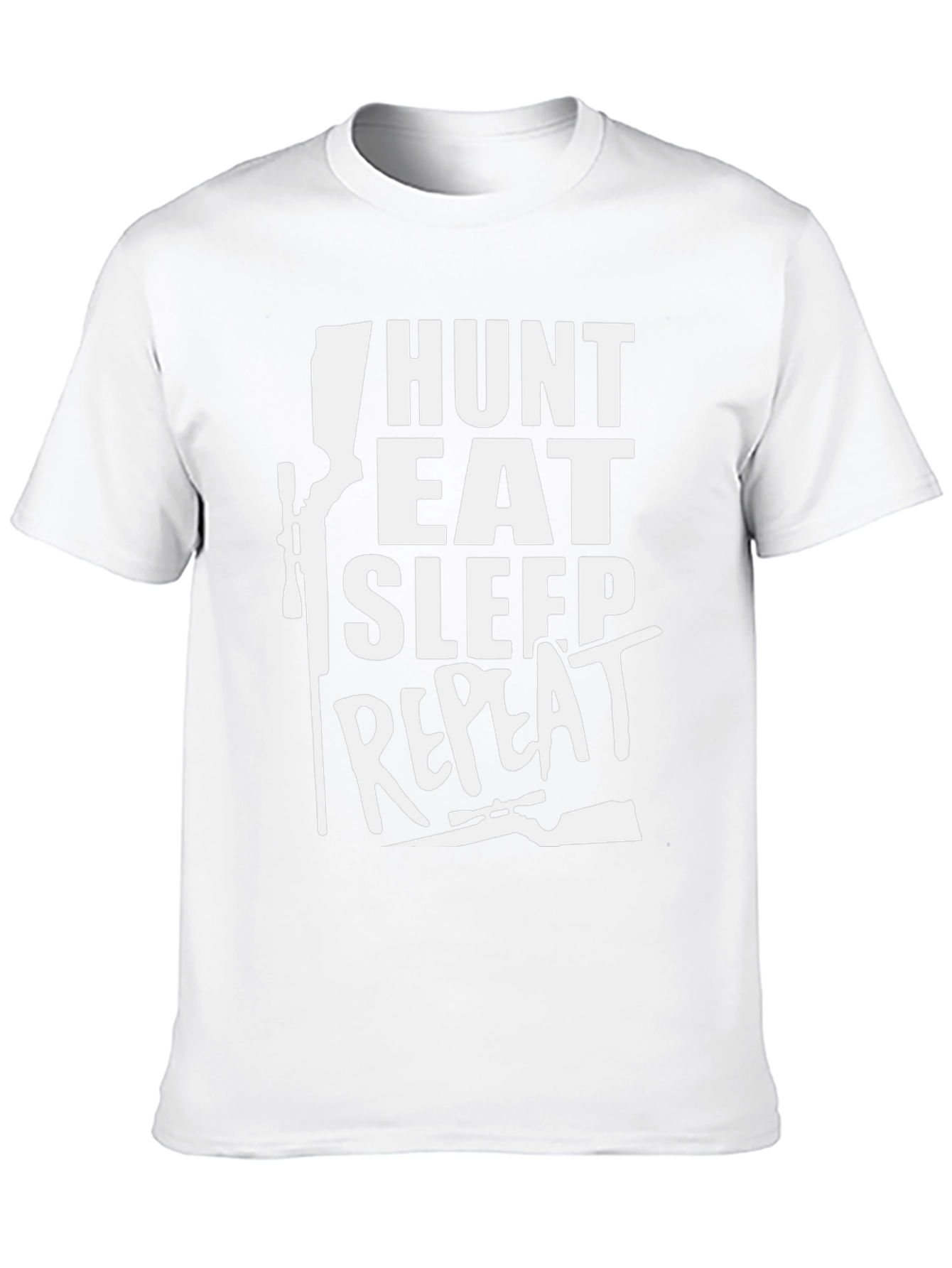 Camiseta Negra Cazar Comer Dormir Repetir