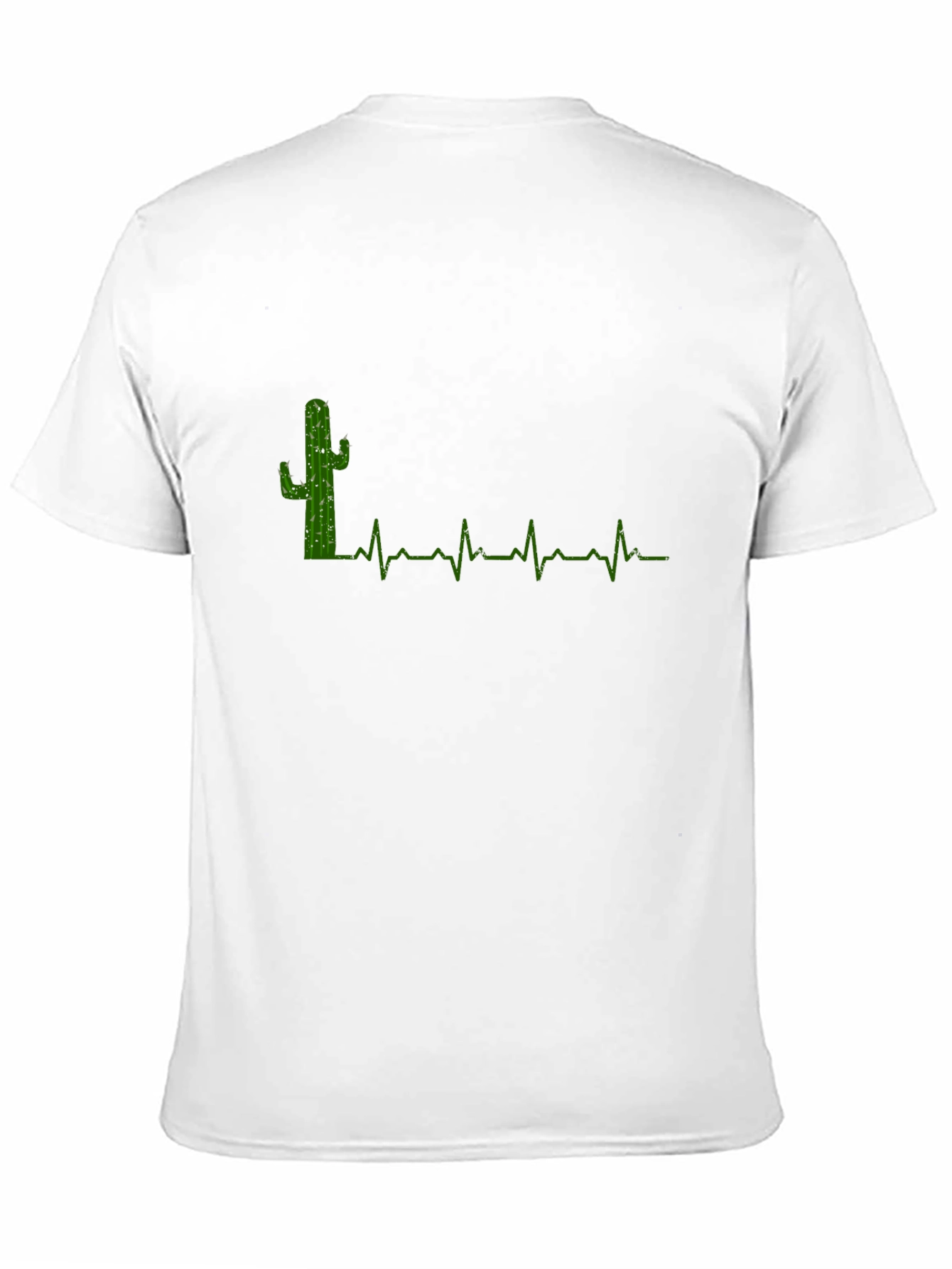 Camiseta Negra con Diseño de Cactus y Latido