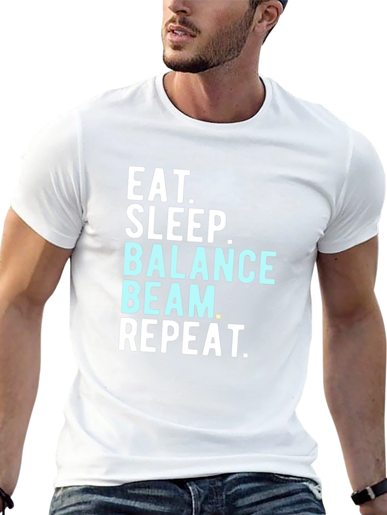Camiseta Gimnasia Rítmica: Eat Sleep Balance Beam Repeat