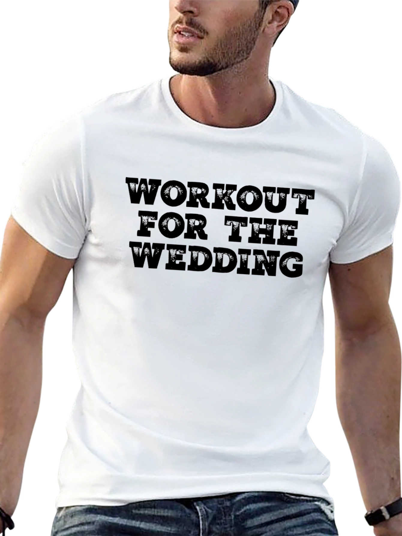 Camiseta Entrenamiento Boda Negra Hombre