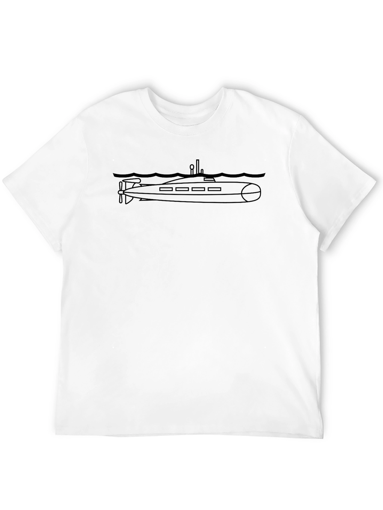 Camiseta Hombre Submarino Negro - Estilo Único