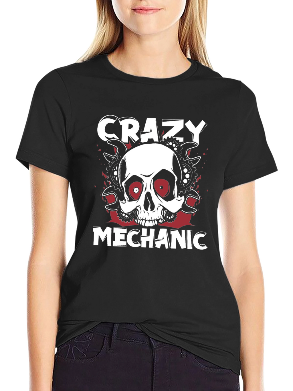 Camiseta Mecánico Loco Calavera