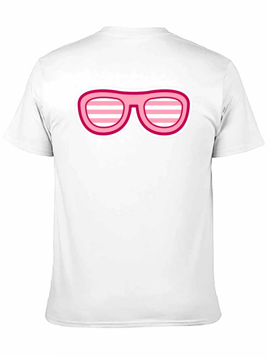 Camiseta Negra con Diseño de Gafas Rosadas