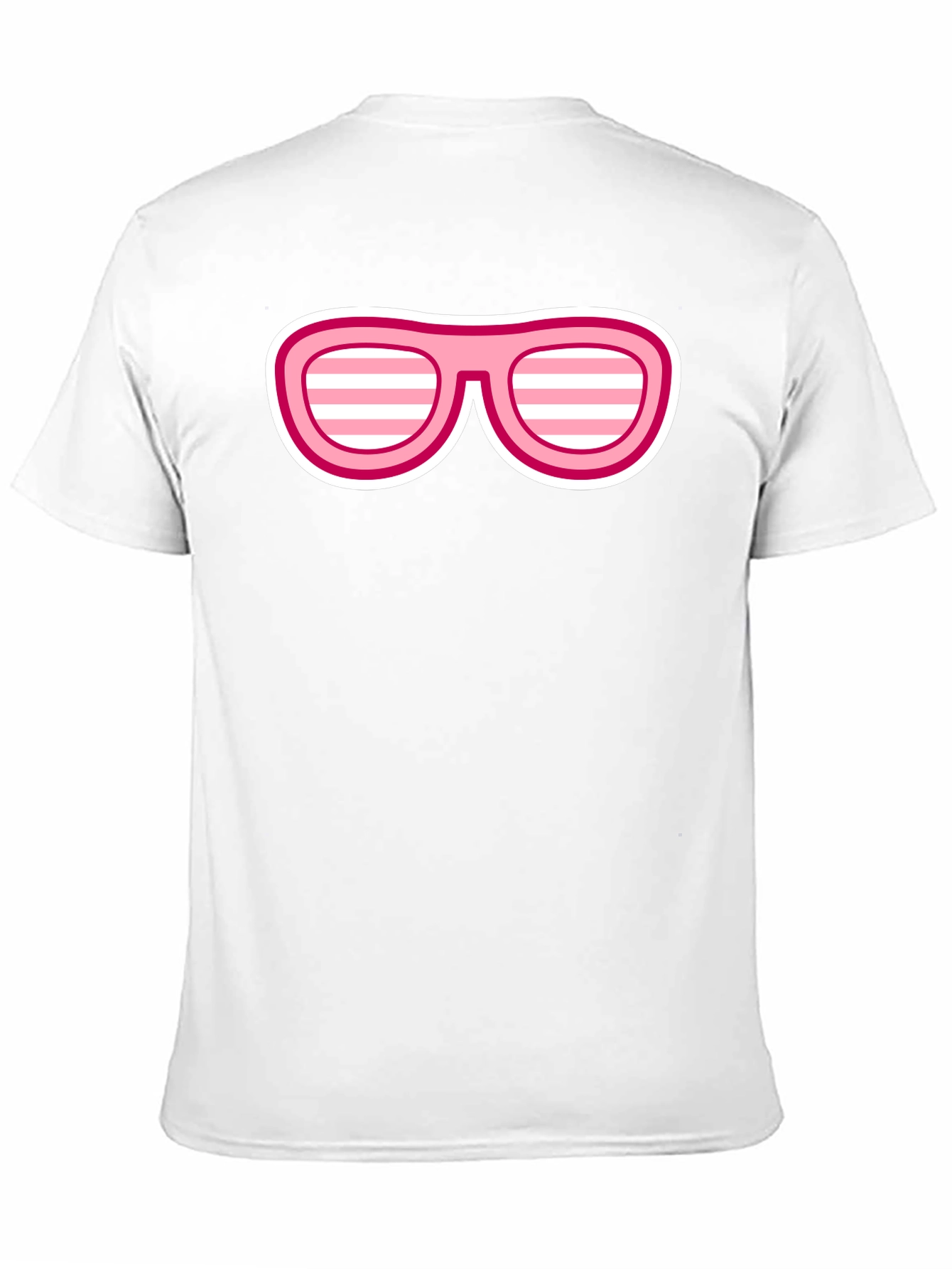 Camiseta Negra con Diseño de Gafas Rosadas
