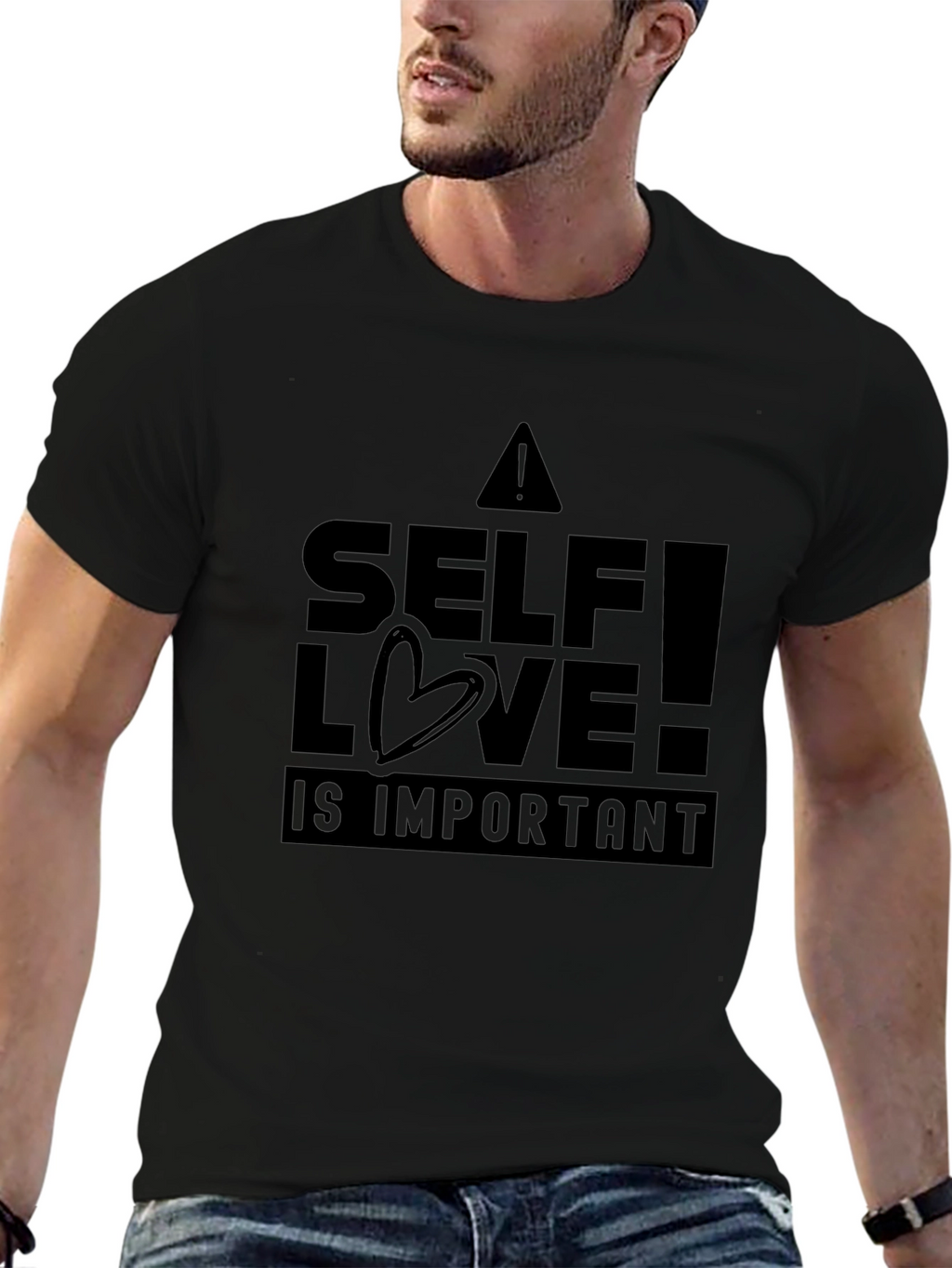 Camiseta Negra Amor Propio Unisex