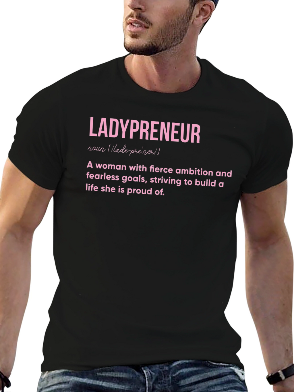 Camiseta Ladypreneur Negra con Diseño Empoderador