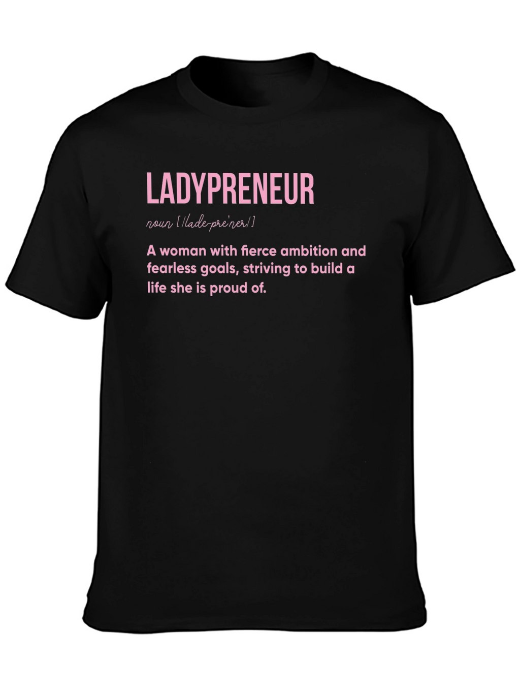 Camiseta Ladypreneur Negra con Diseño Empoderador