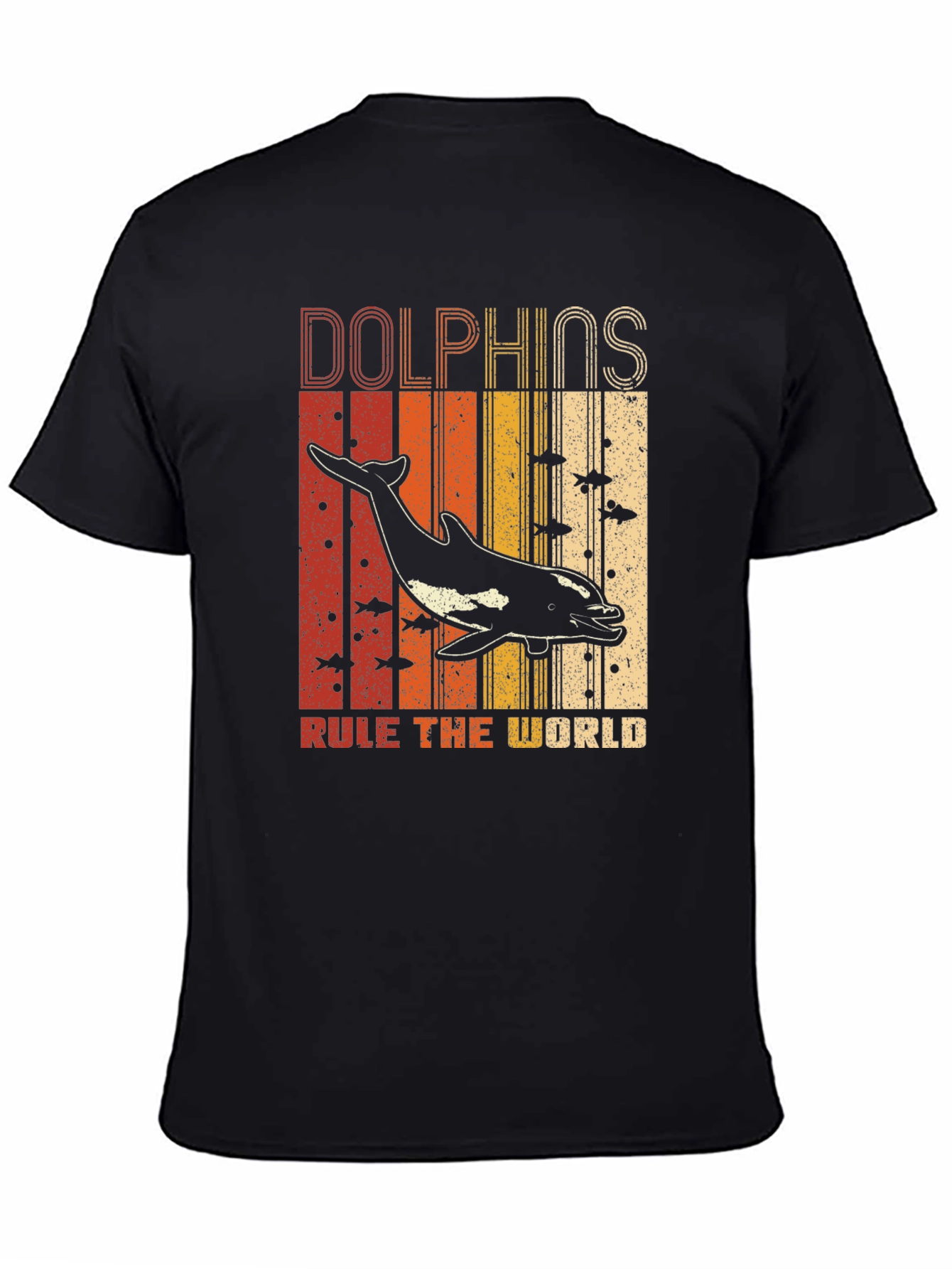 Camiseta Estampada de Delfines Retro
