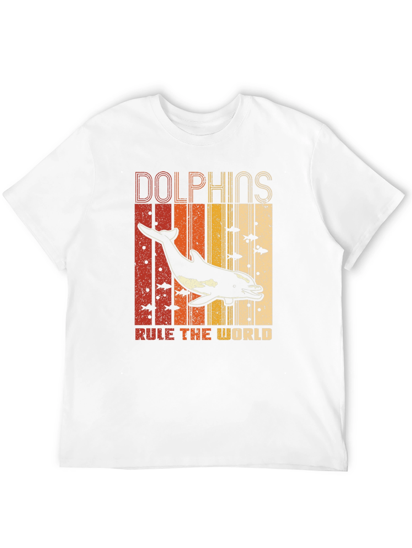 Camiseta Estampada de Delfines Retro