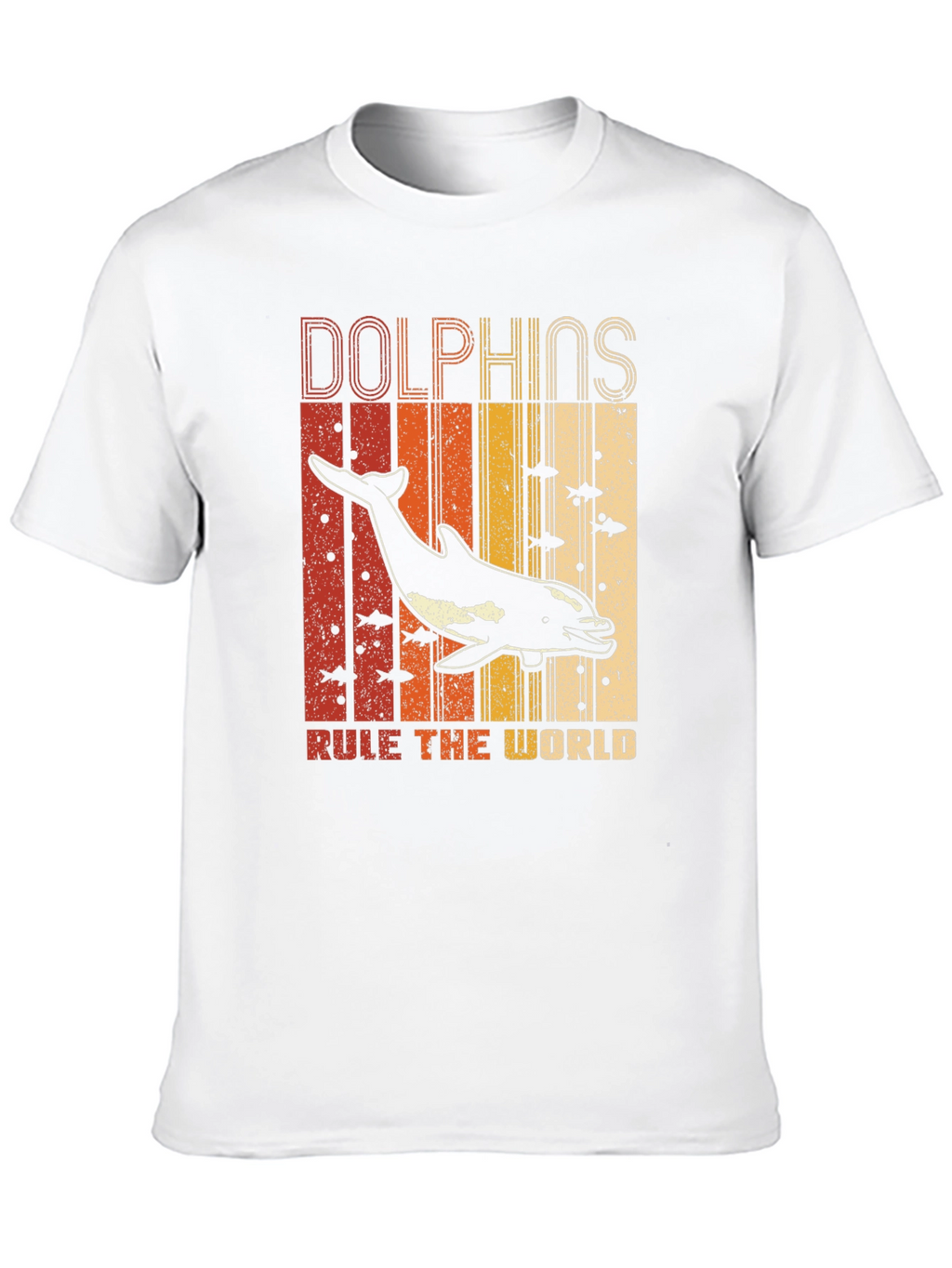 Camiseta Estampada de Delfines Retro