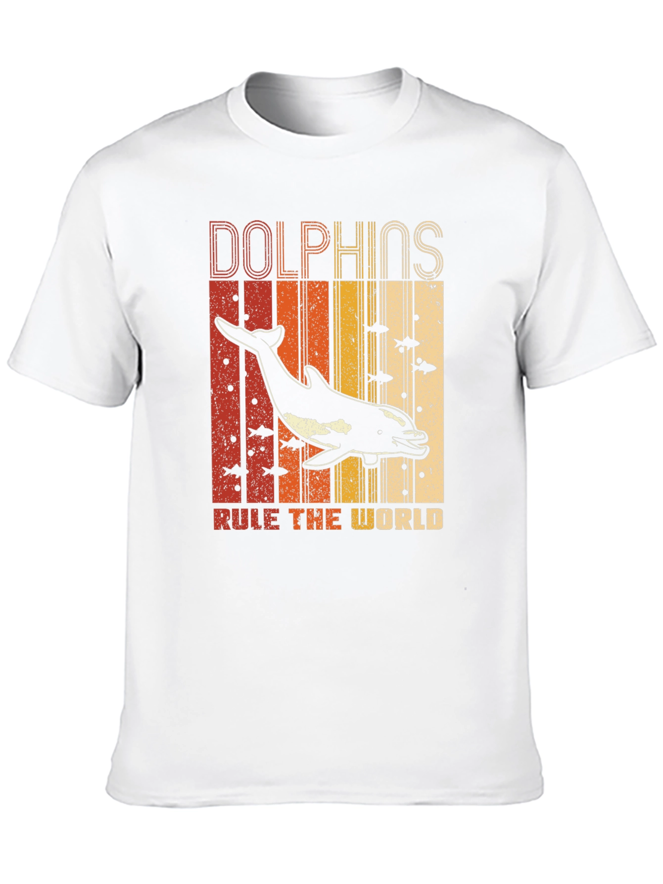 Camiseta Estampada de Delfines Retro