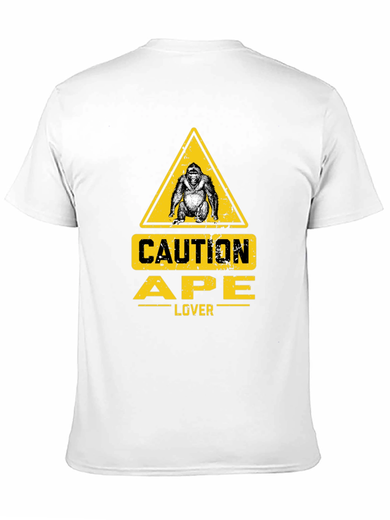 Camiseta Negra Caution Ape Lover para Aficionados a los Monos