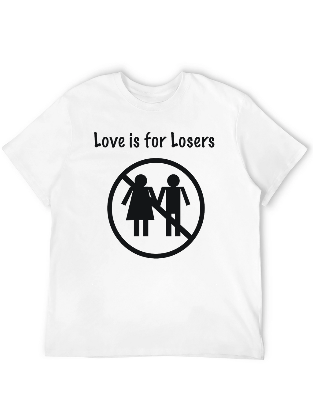 Camiseta Negra Casual de Algodón