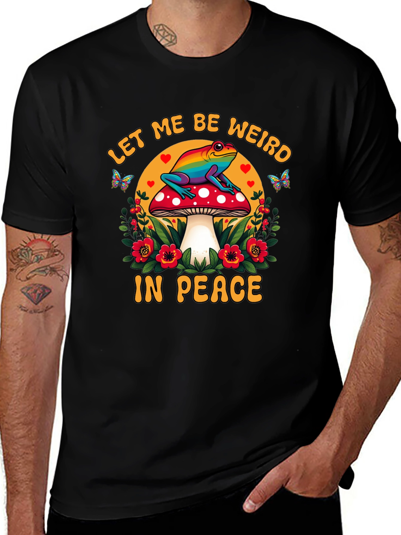Camiseta con Diseño de Rana Arcoíris Let Me Be Weird