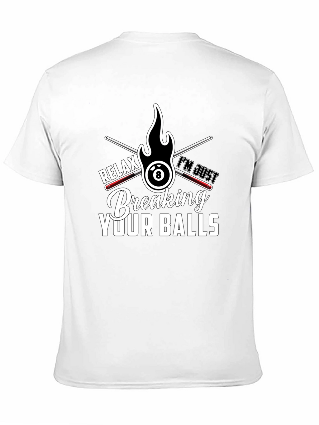 Camiseta Negra Billar Rompiendo Tus Bolas