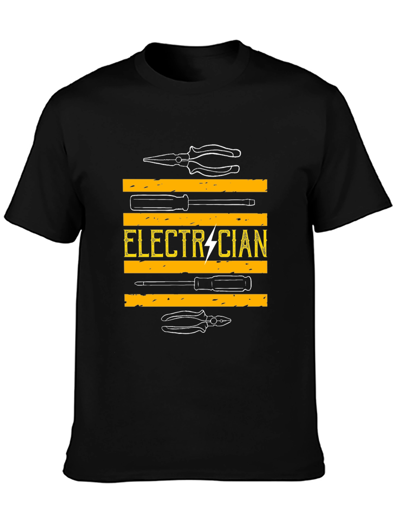 Camiseta Electricista - Diseño Herramientas y Rayo