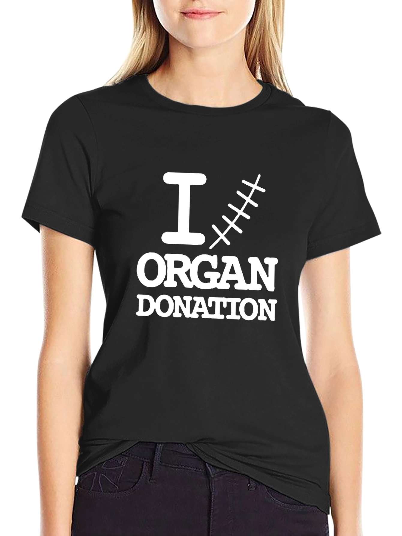 Camiseta Negra Amo la Donación de Órganos