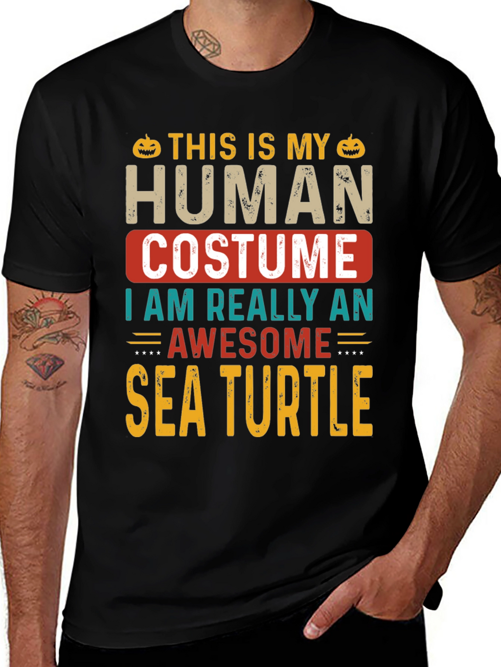 Camiseta Disfraz Humano Tortuga Marina Halloween