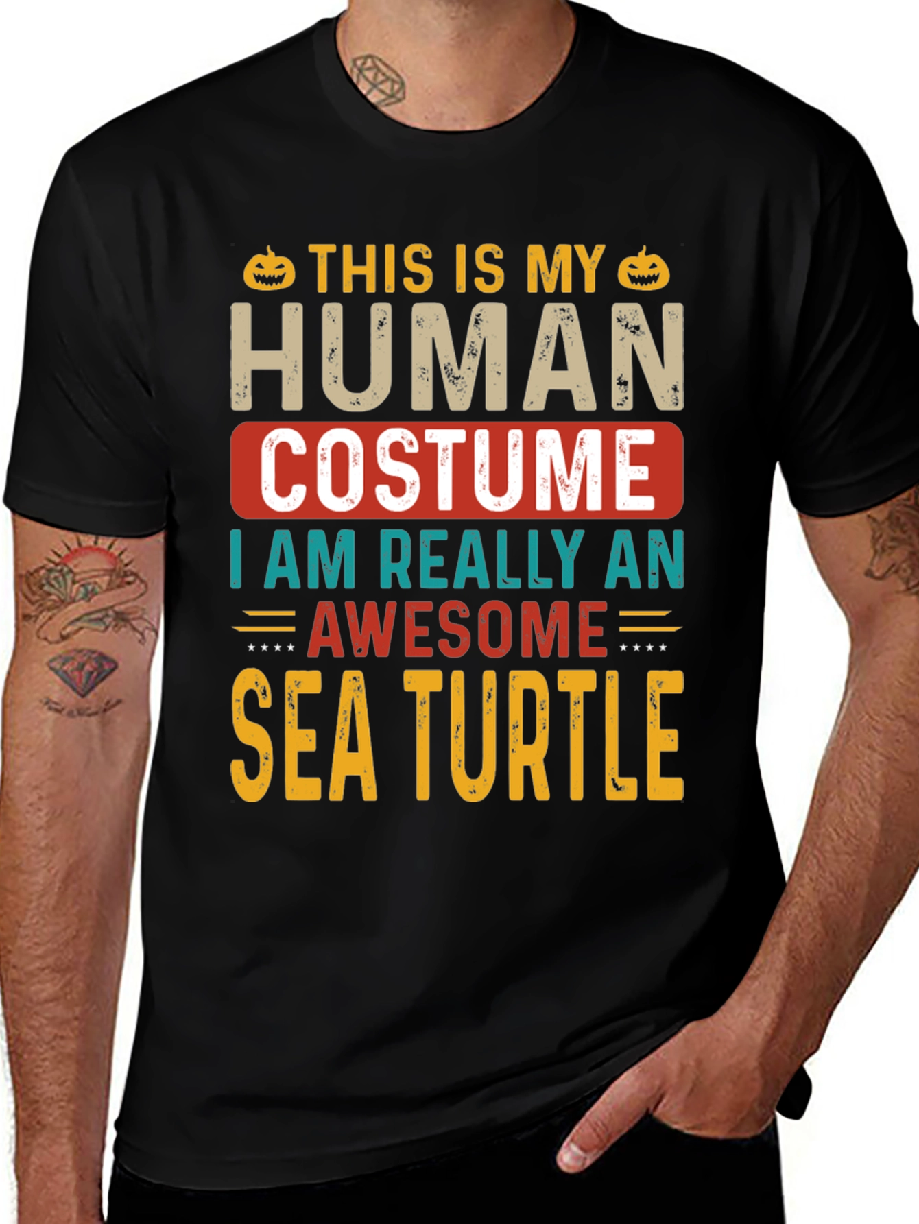 Camiseta Disfraz Humano Tortuga Marina Halloween