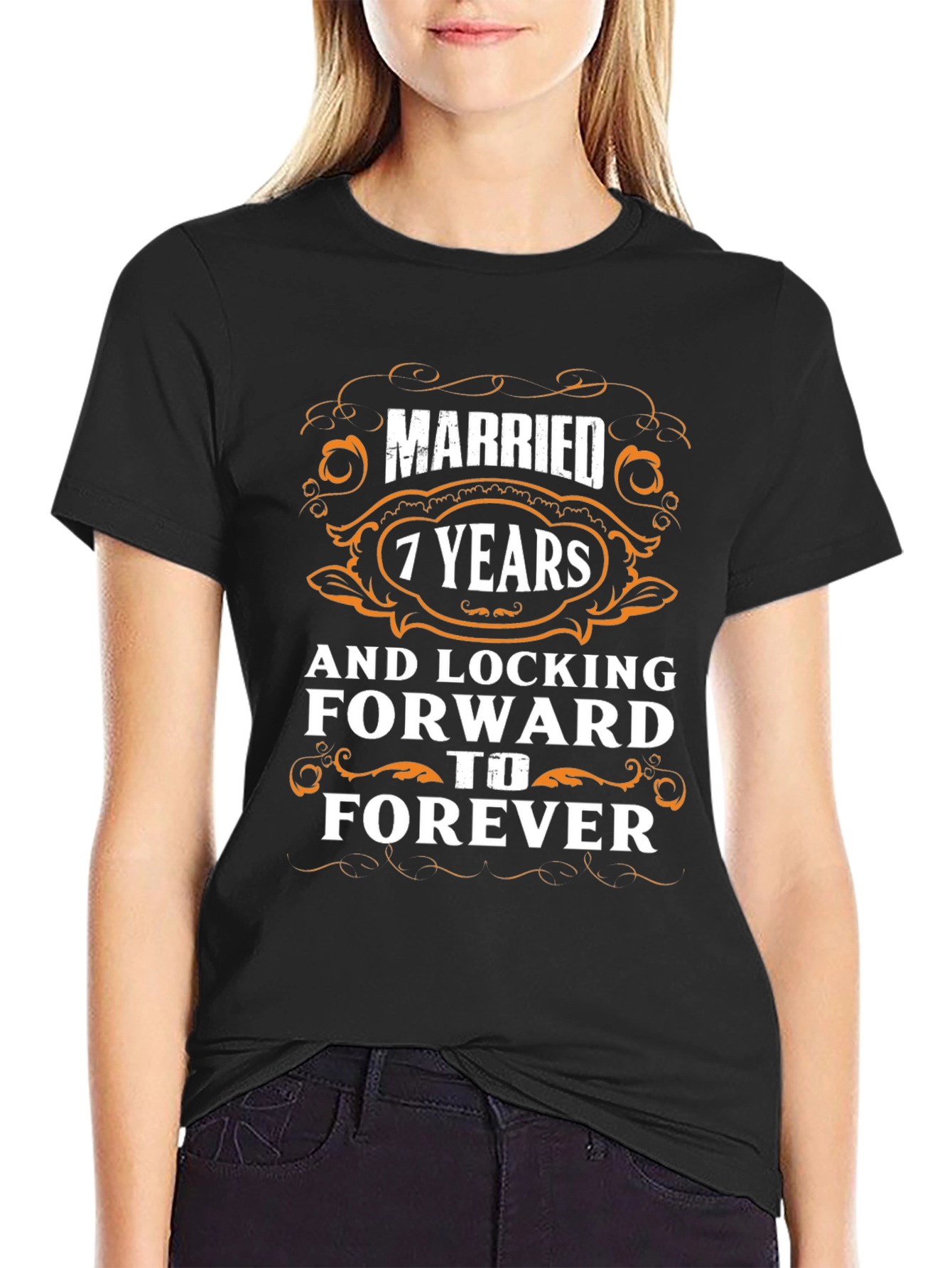 Camiseta Aniversario 7 Años de Casados - Amor Eterno