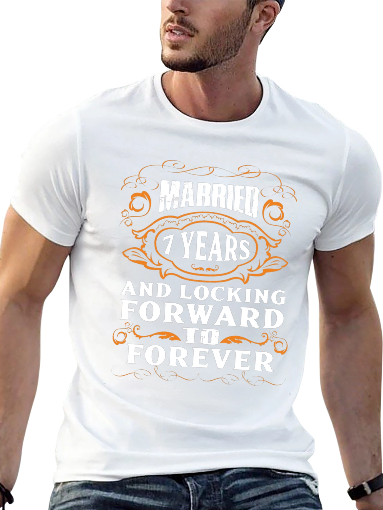 Camiseta Aniversario 7 Años de Casados - Amor Eterno