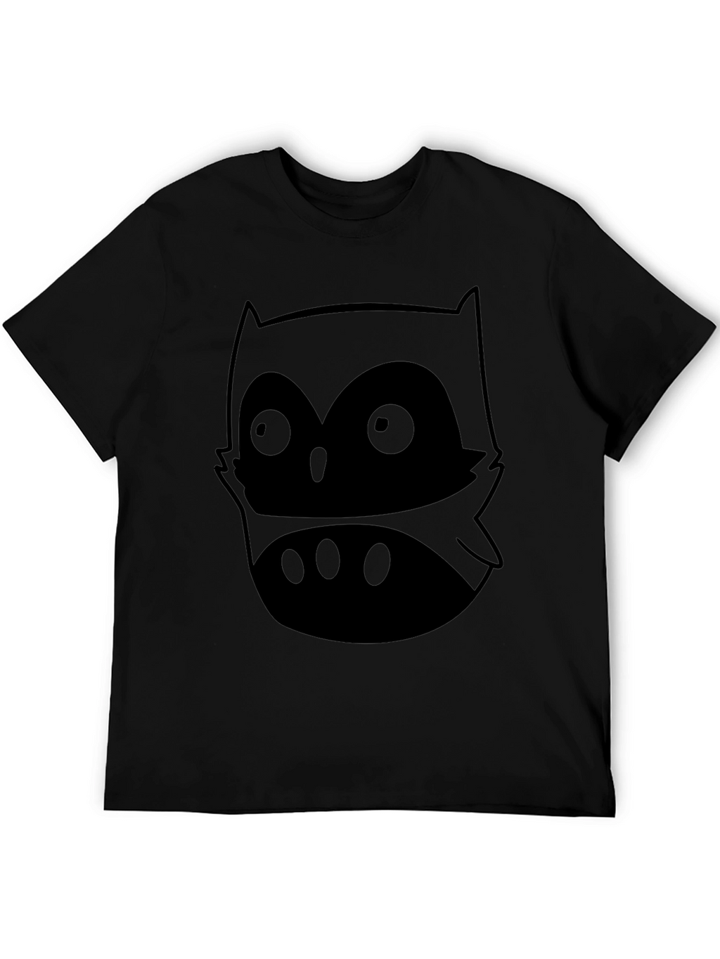 Camiseta Negra con Diseño de Búho