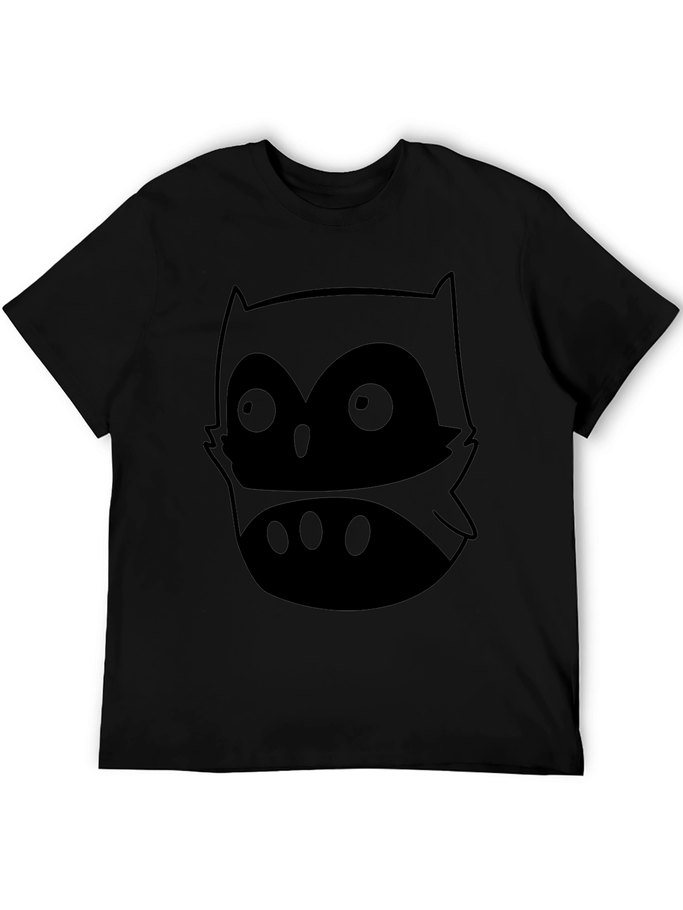 Camiseta Negra con Diseño de Búho