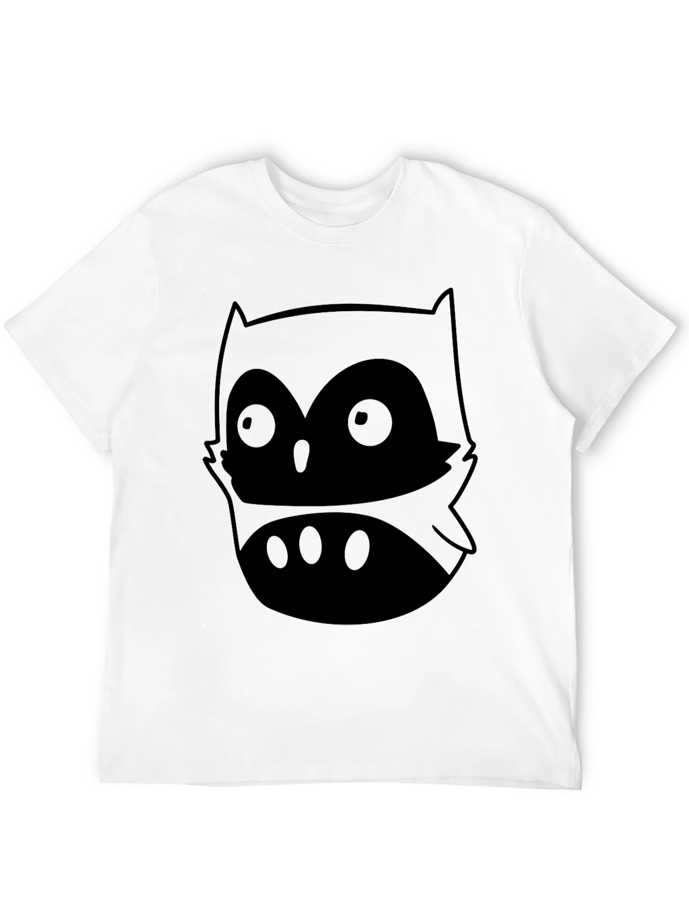 Camiseta Negra con Diseño de Búho