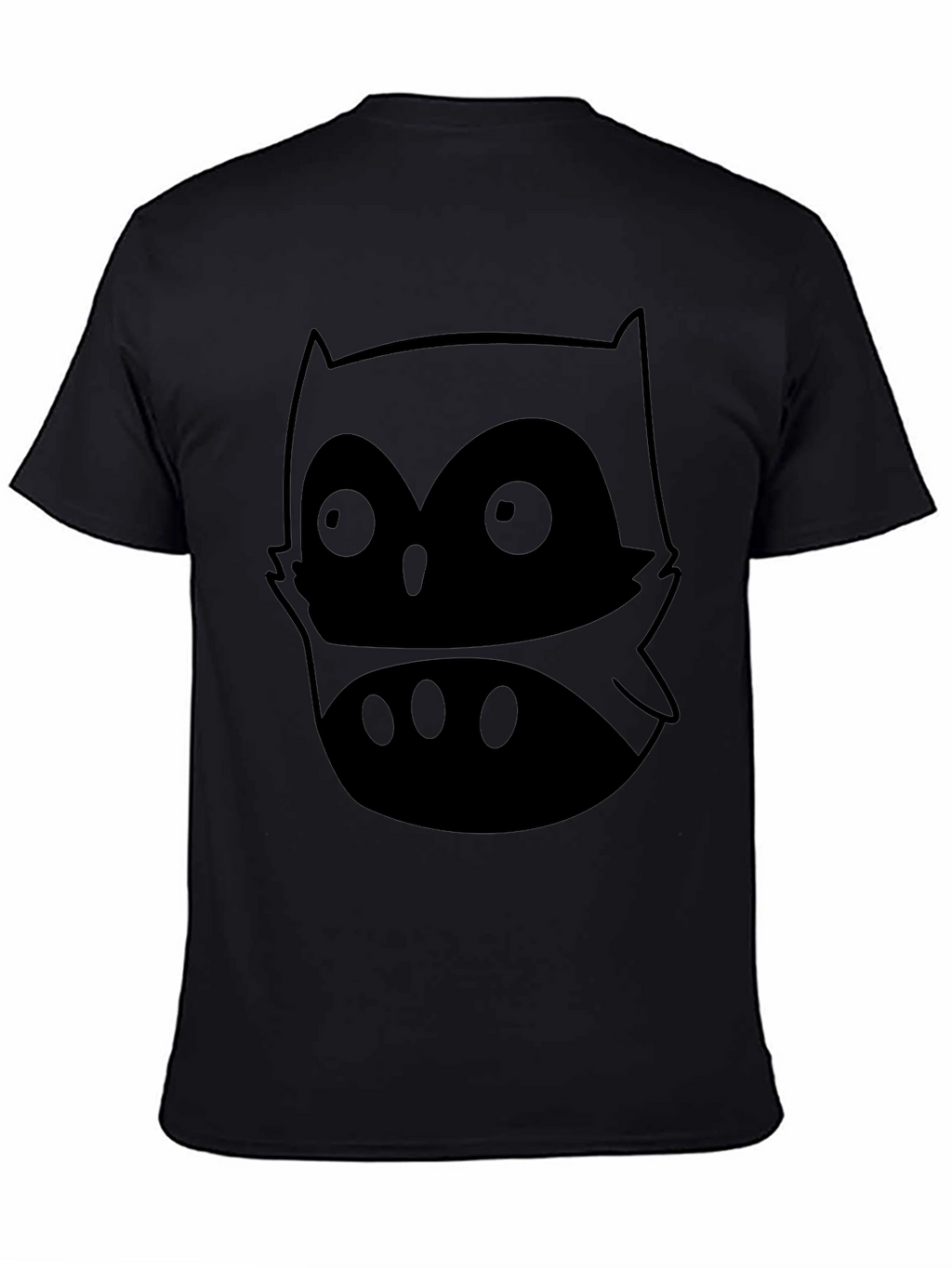 Camiseta Negra con Diseño de Búho