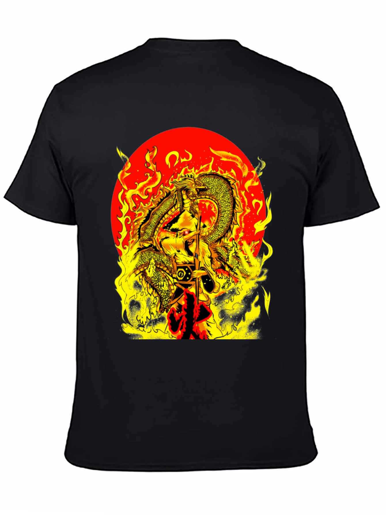 Camiseta Dragón Guerrero en Llamas