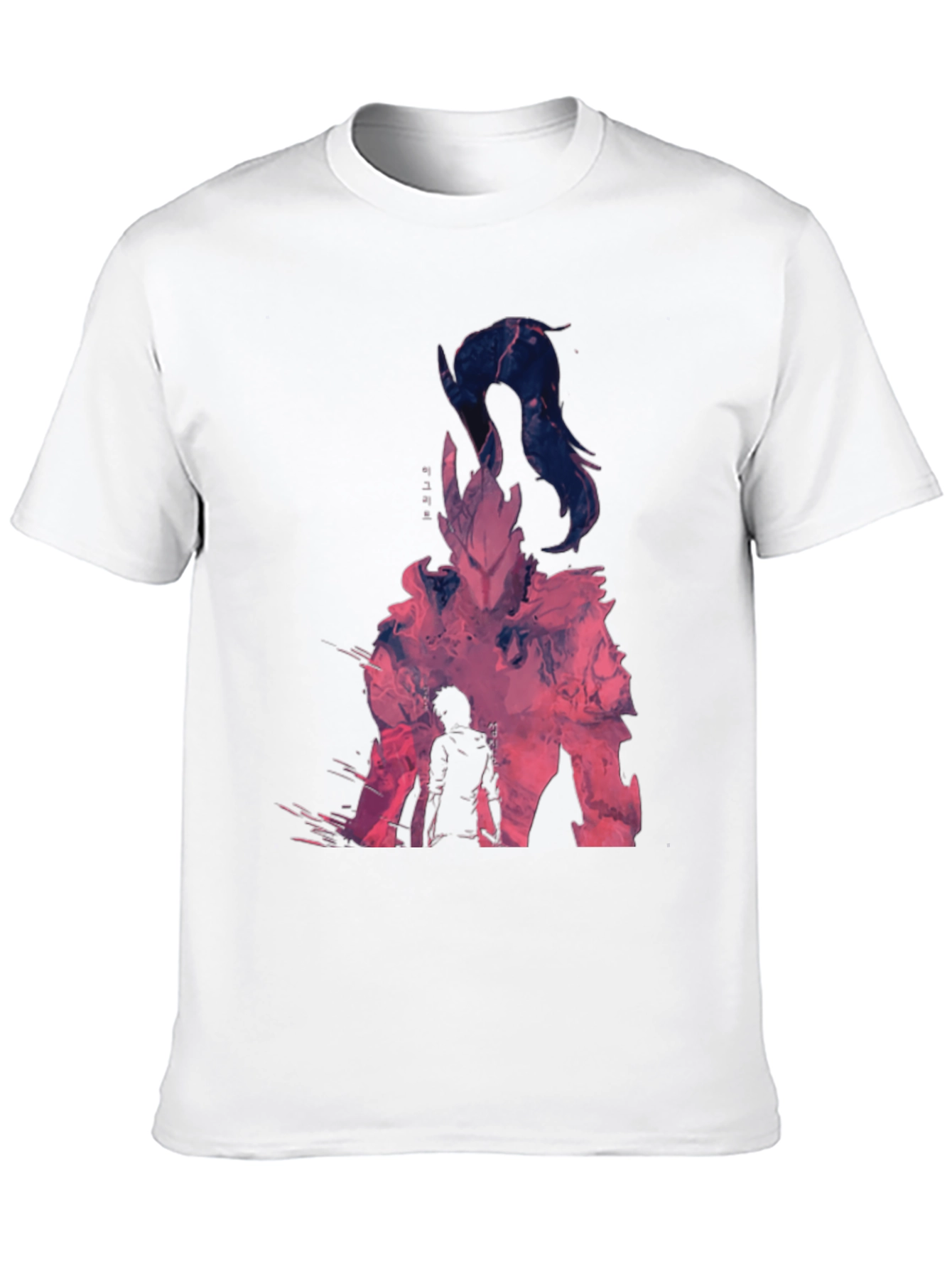 Camiseta Negra con Diseño Abstracto Anime