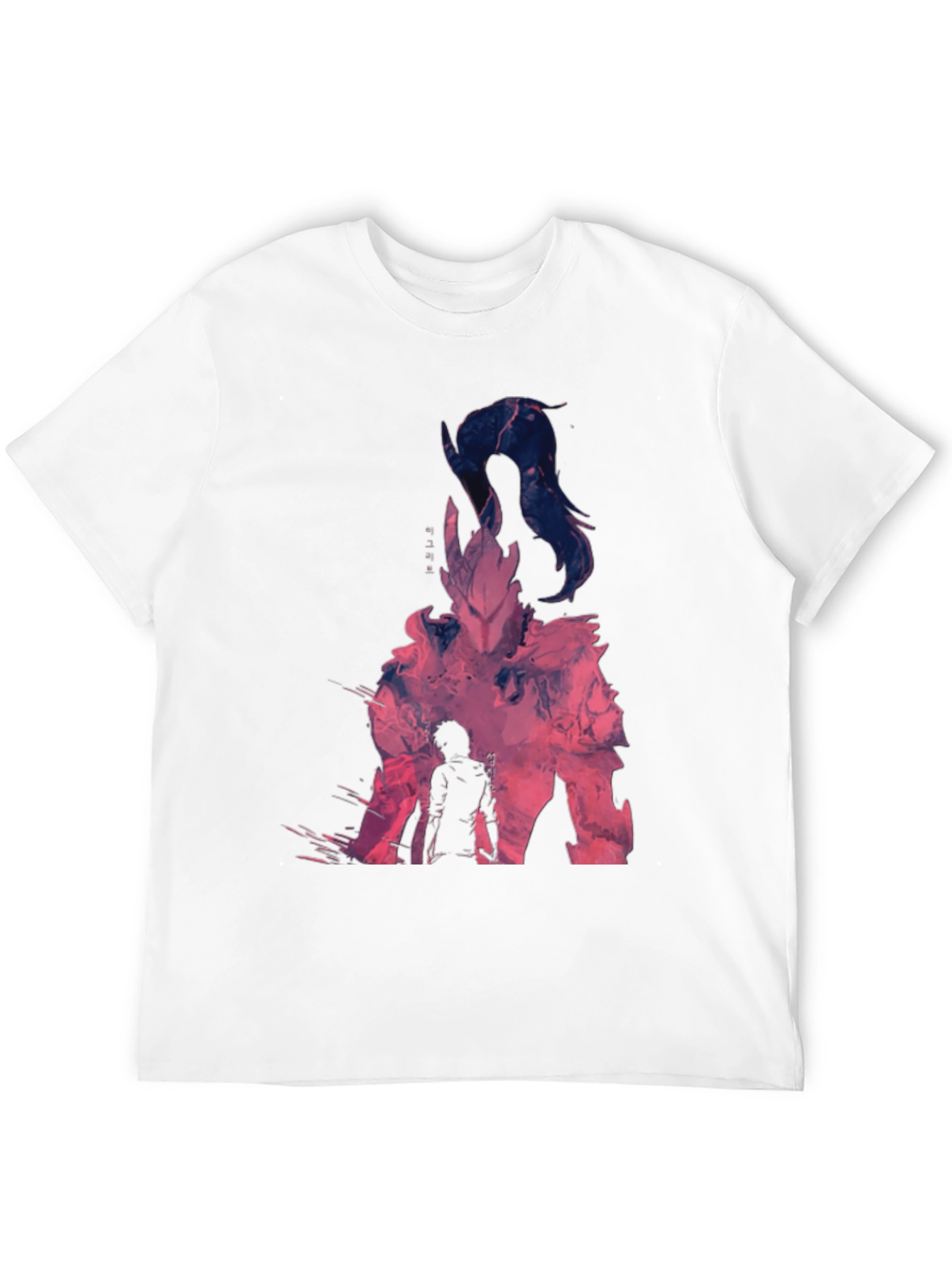 Camiseta Negra con Diseño Abstracto Anime