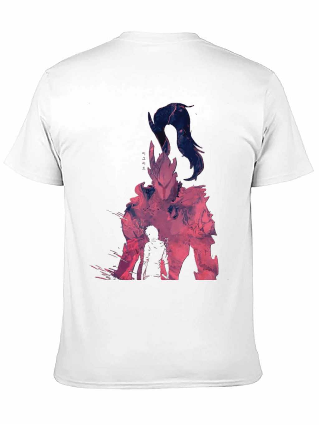 Camiseta Negra con Diseño Abstracto Anime