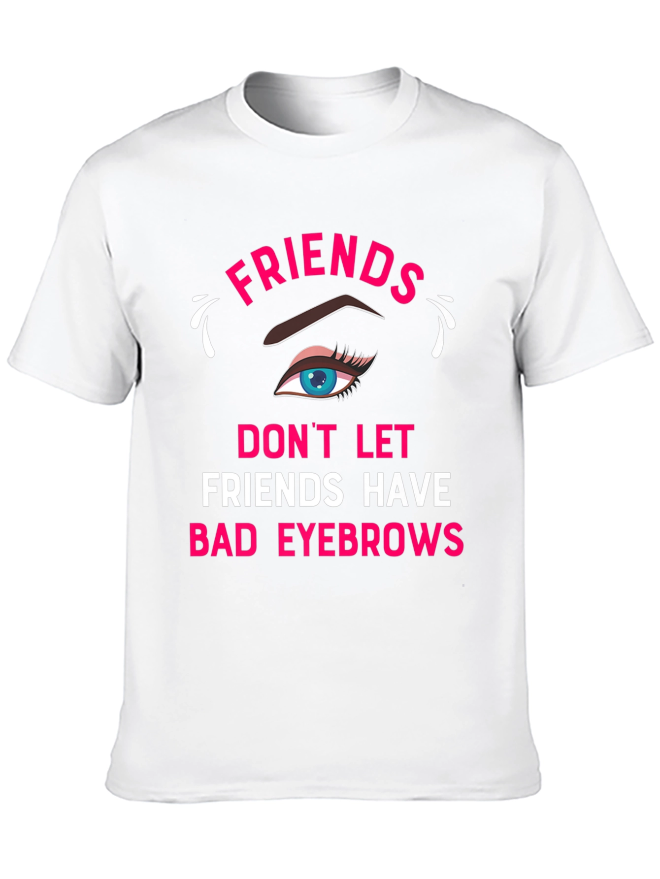 Camiseta Negra con Diseño Amigos y Cejas