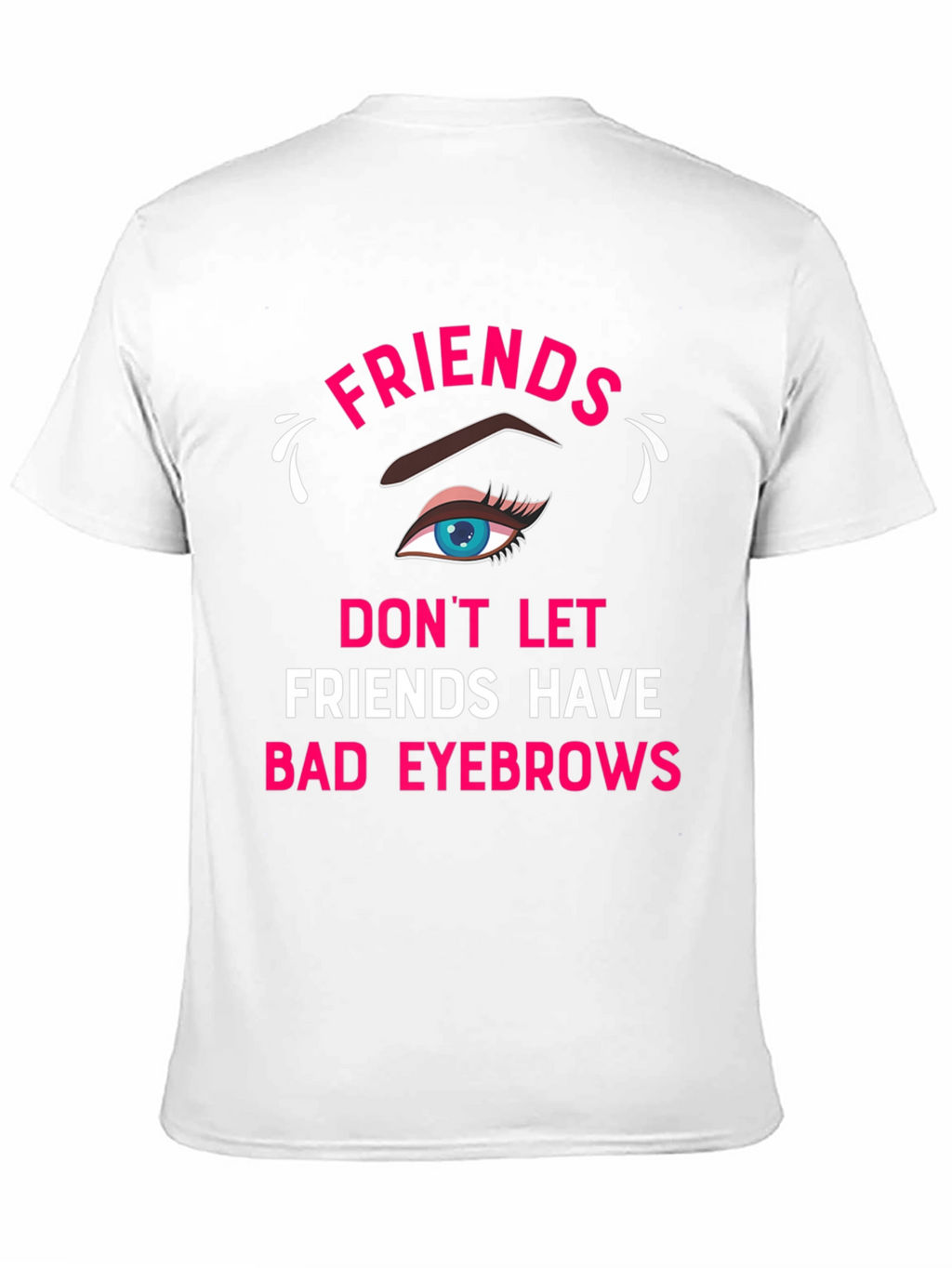 Camiseta Negra con Diseño Amigos y Cejas