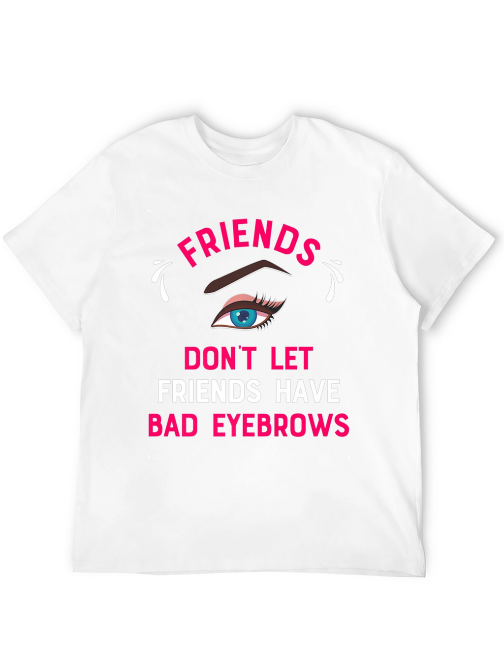 Camiseta Negra con Diseño Amigos y Cejas
