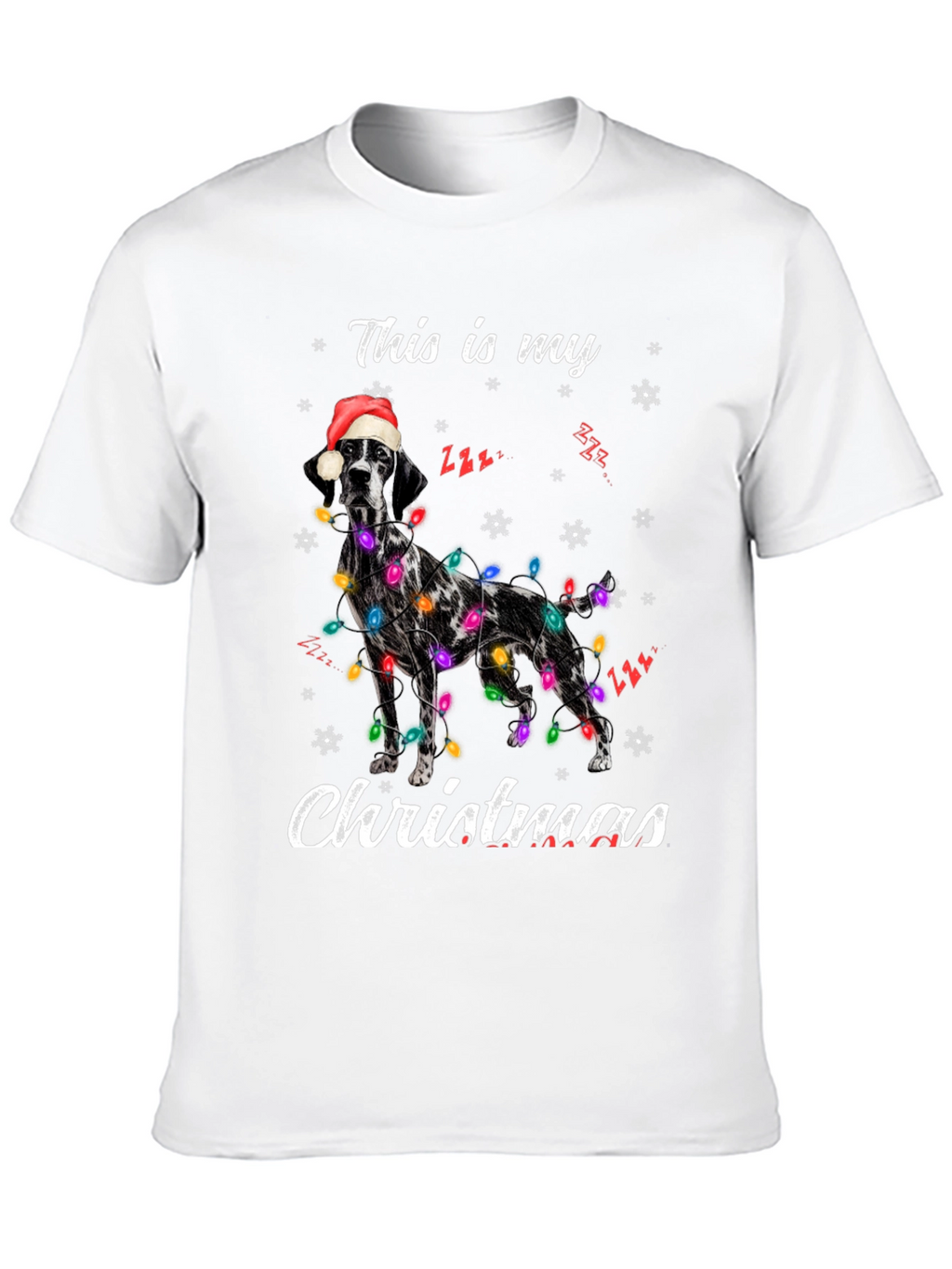 Camiseta Navideña con Diseño de Perro