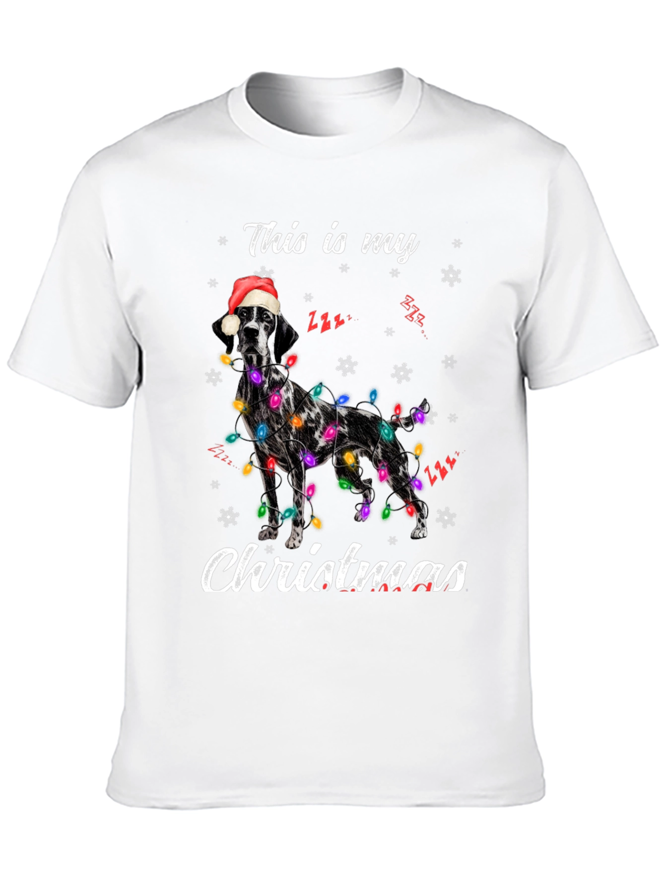 Camiseta Navideña con Diseño de Perro