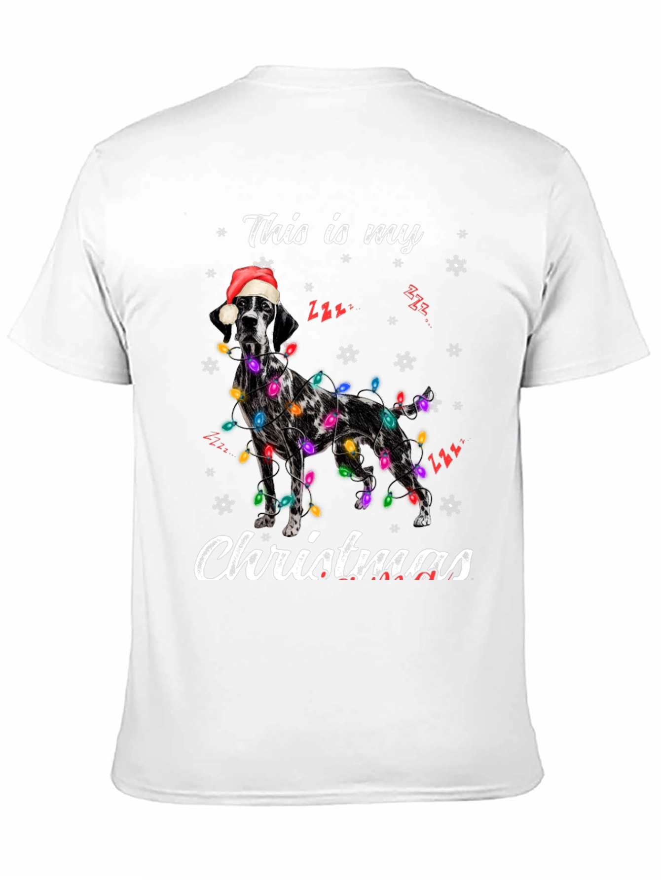 Camiseta Navideña con Diseño de Perro