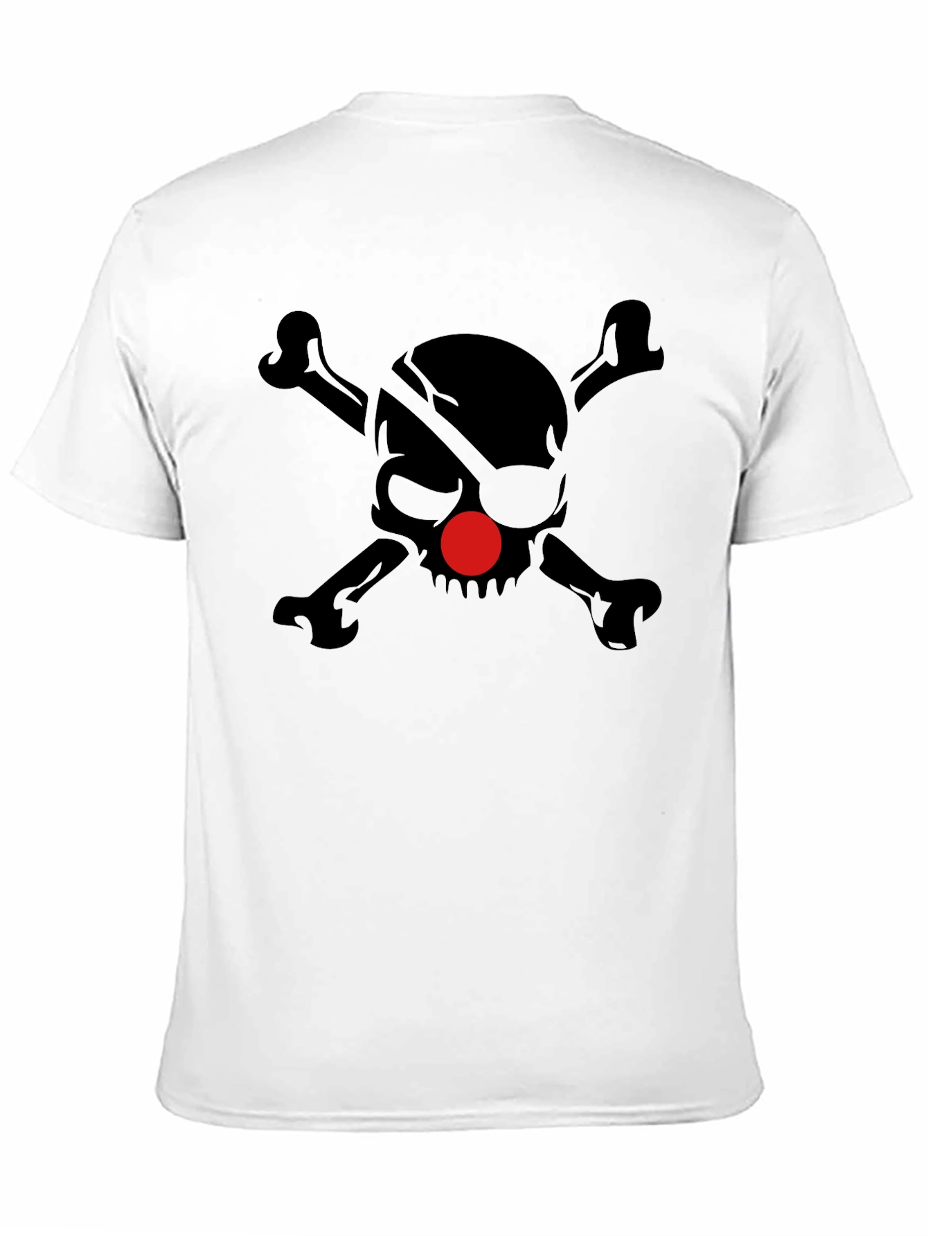 Camiseta Calavera Pirata Nariz Roja para Hombre
