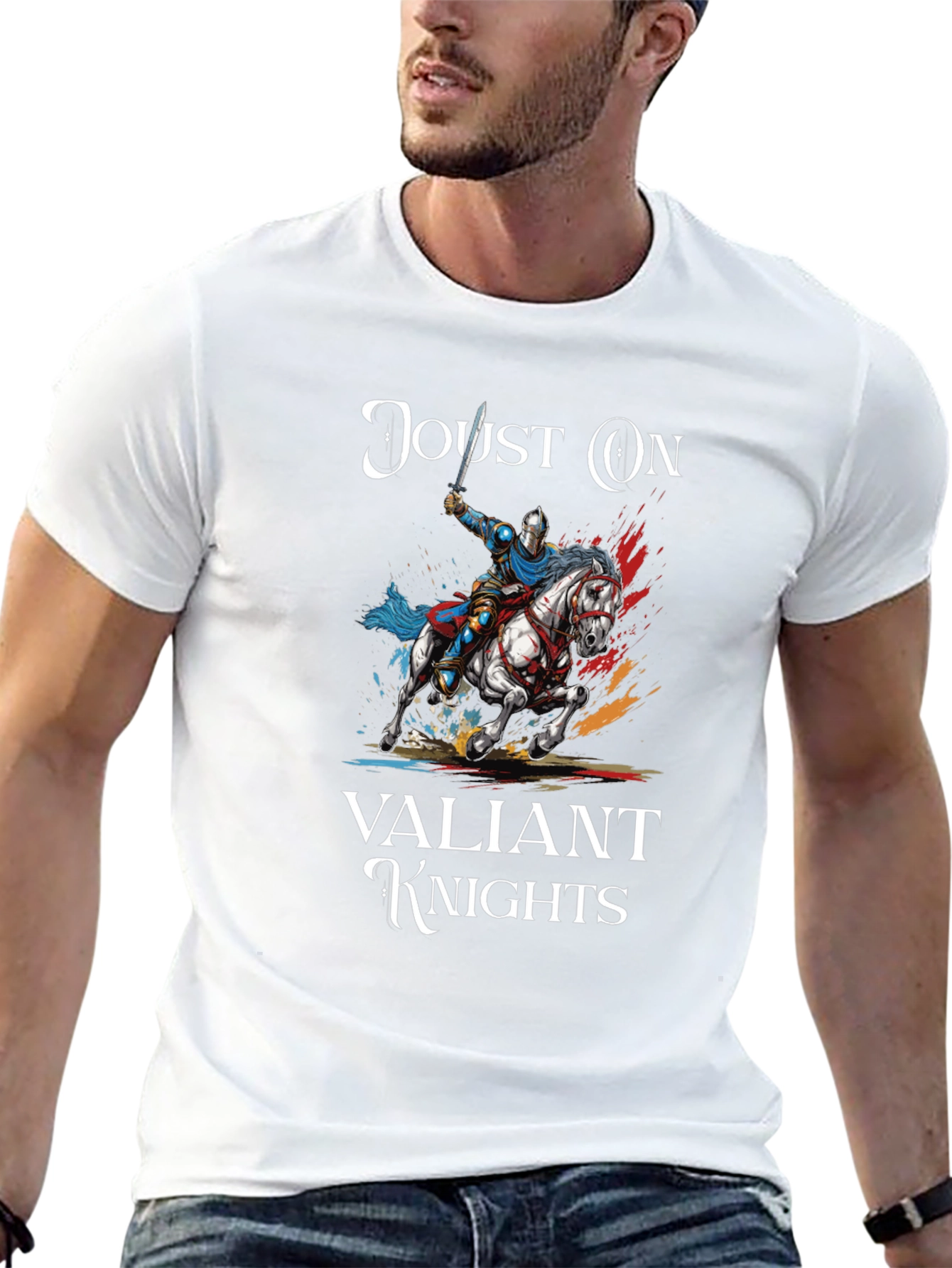Camiseta Negra Caballero Medieval - Justa de Valientes