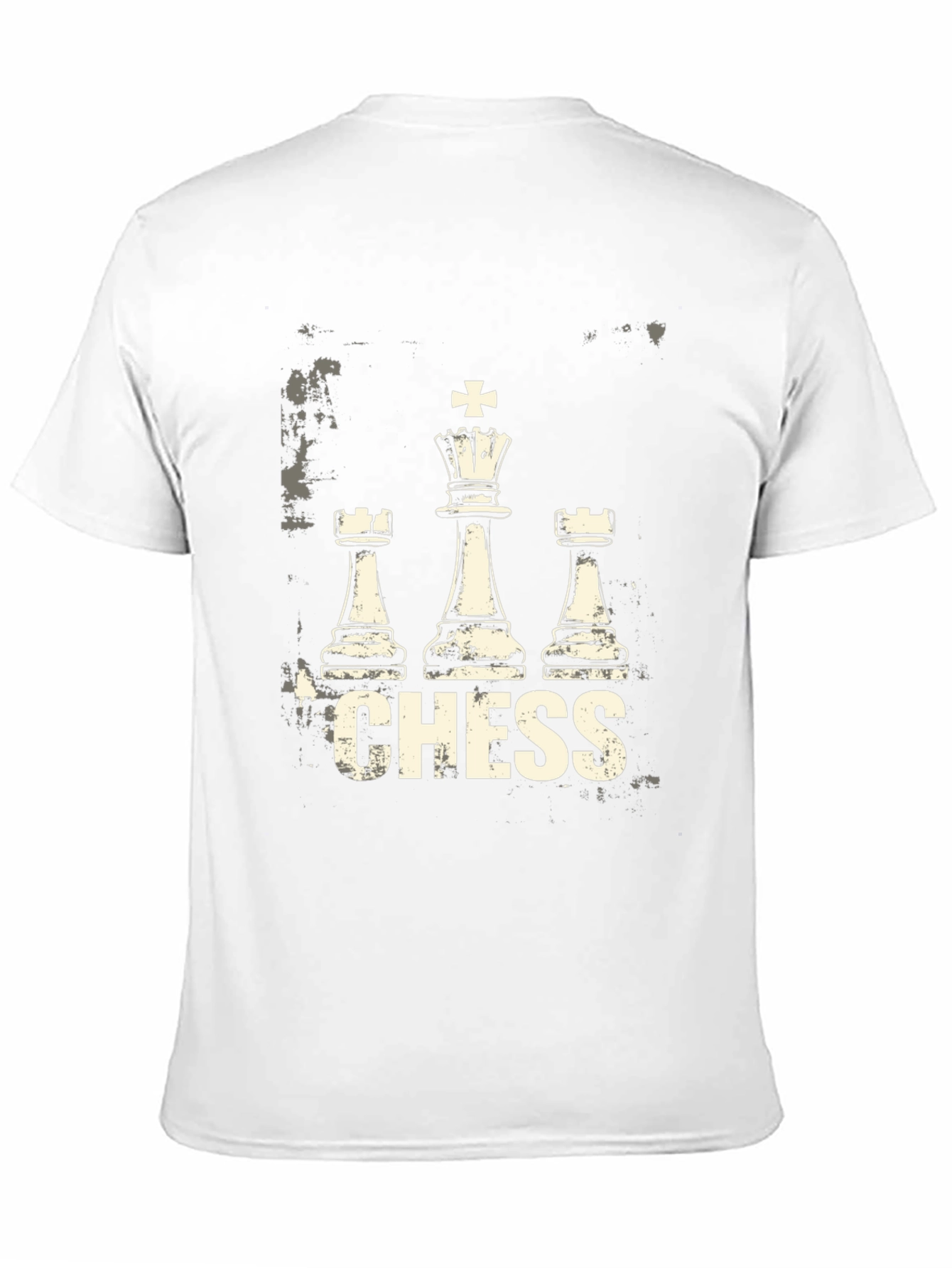 Camiseta Negra Ajedrez: Rey Torres y Estrategia