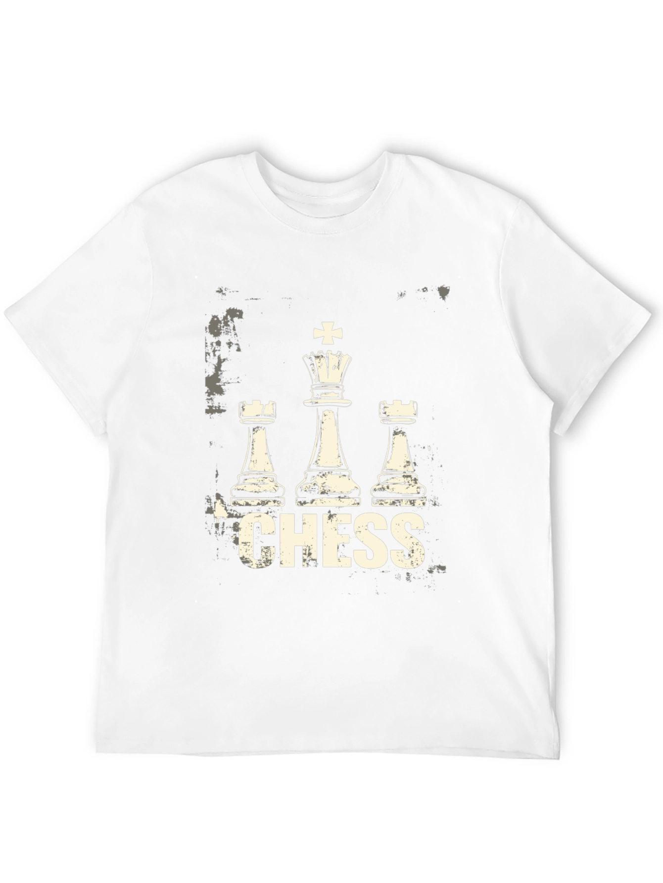 Camiseta Negra Ajedrez: Rey Torres y Estrategia