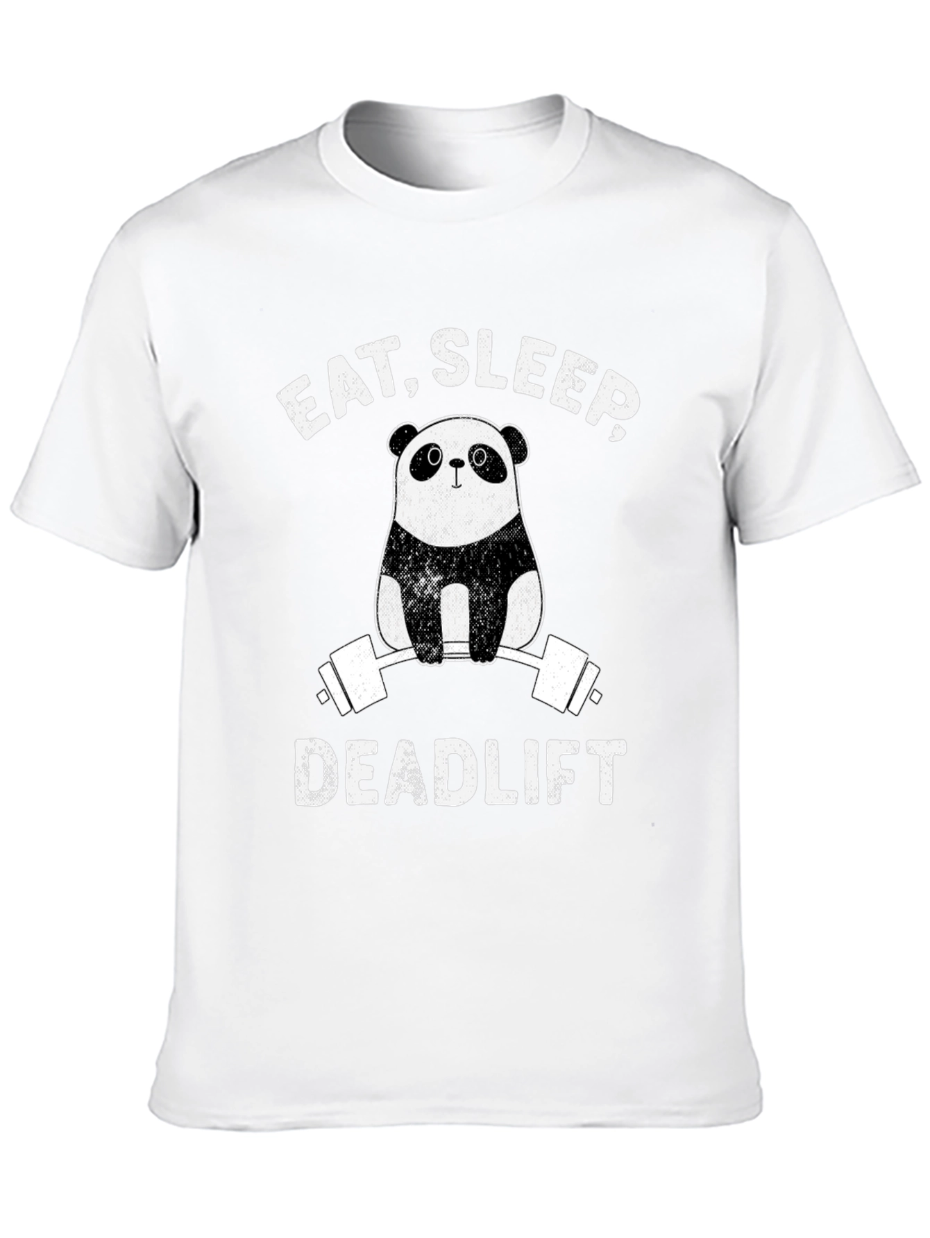 Camiseta Hombre Panda Deadlift: Come Duerme Levanta