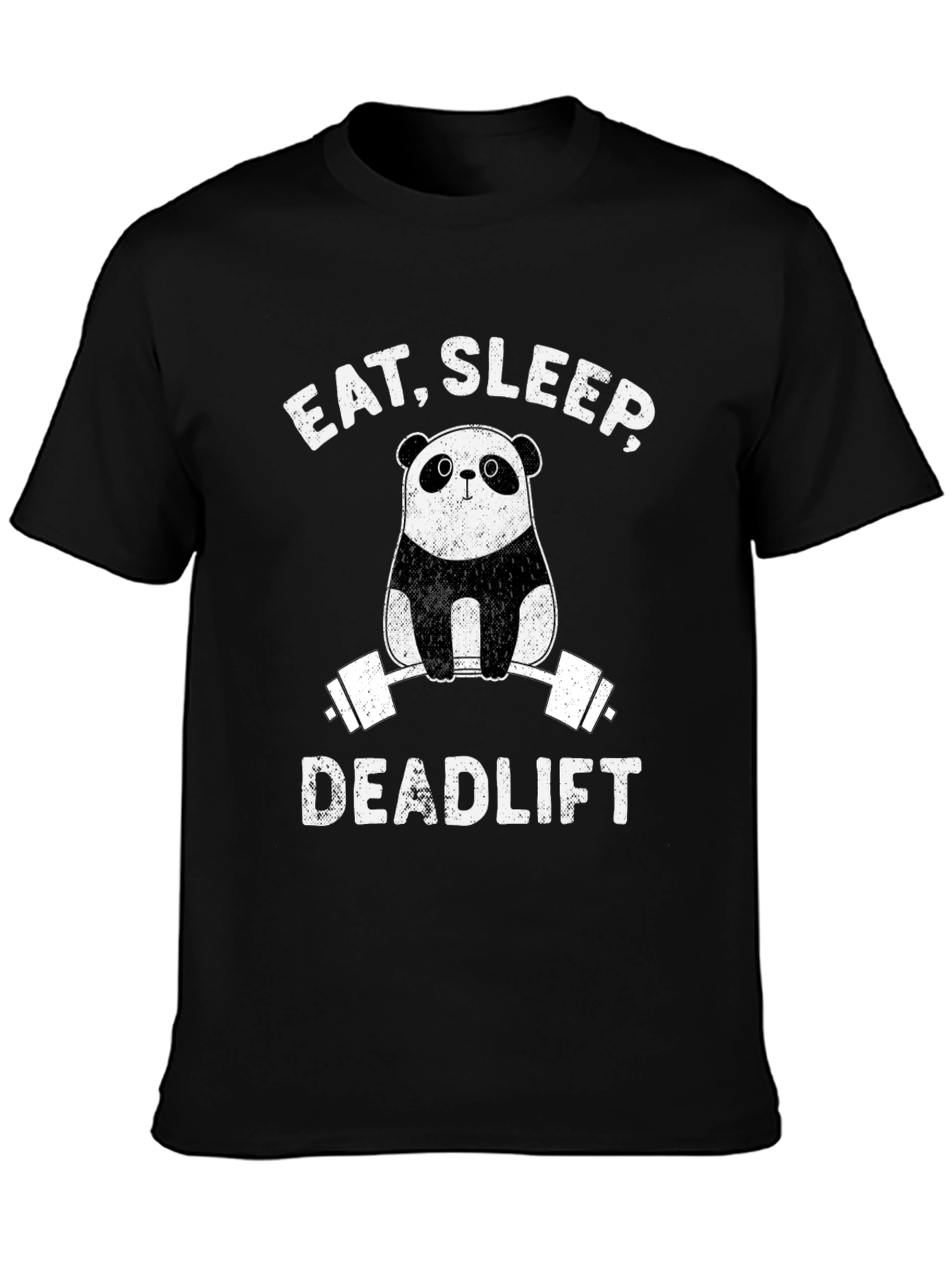 Camiseta Hombre Panda Deadlift: Come Duerme Levanta